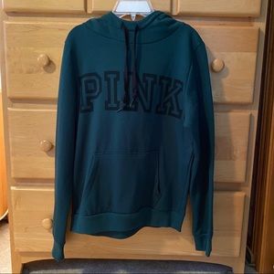 DARK GREEN women’s PINK hoodie fuzzy warm